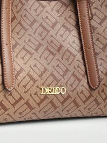 Dedoo 春夏时尚轻奢经典复古老花手提包。这款大容量托特包支持三种携带方式：手提、单肩背和斜挎。简约、优雅、百搭，适合工作通勤、日常休闲旅行、购物、度假、情人节礼物、母亲节礼物等多种场合。 - 彩色 - 查看 5