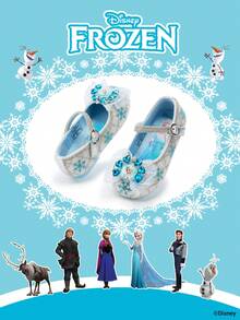 Disney 1双正版授权公主鞋，适合日常及假日户外穿着，舒适防滑，透气（儿童平底鞋，女童鞋，公主鞋，女王鞋） - 淺藍色 - 查看 3