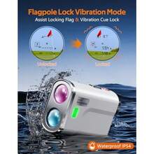 Golf Rangefinder Laser Range Finder for Tournament Legal 6X Magnification Flag Pole Lock Vibration Golfing Hunting Gifts for Golfers - Telémetro con pendiente - Ver 4