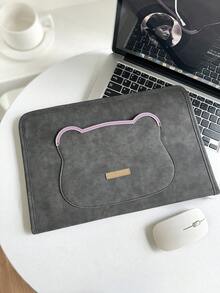14/15,6 tums söt laptopfodral bärväska skyddande fodral - Grå - Visa 3