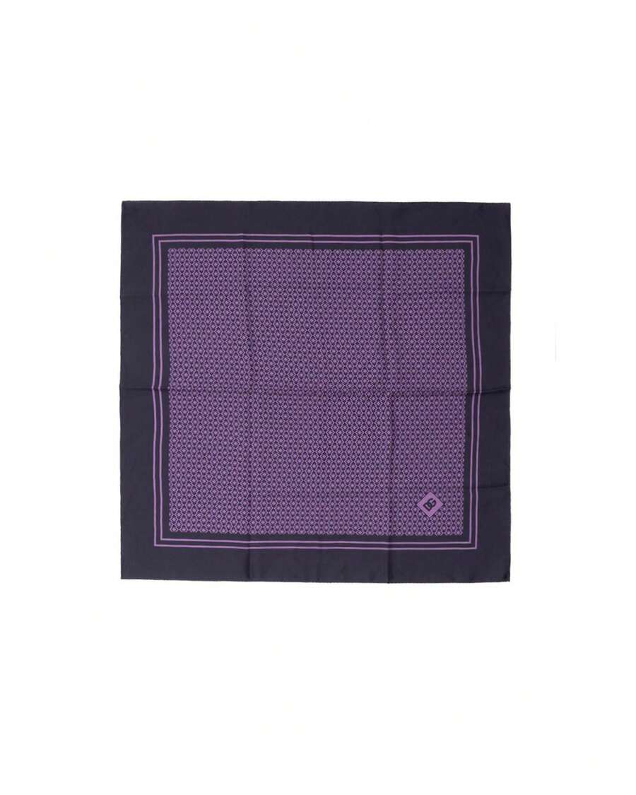 Dolce & Gabbana Silk Scarf Geometric Pattern Men Purple Other Accessories - Purple - View 1