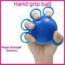 5-Ring Silicone Grip Ball – Boost Hand Strength & Flexibility - Blue - View 7