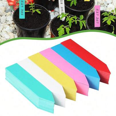 100pcs Waterproof Plant Labels, Plastic Garden Tags, Pot Markers, Reusable Waterproof Nursery Labels, Plant Name Tags, Pot Markers, Suitable For Flowers And Seeds, Essential Gardening Accessories