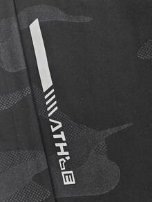 Hidkat Quần dài nam thời trang co giãn họa tiết rằn ri, nhẹ, thoáng khí với túi khóa kéo, thích hợp cho tập thể dục, chạy bộ và các hoạt động ngoài trời vào mùa xuân và mùa thu. - màu đen - Xem 7