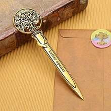 4 Piezas Cuchillo Abrecartas Vintage Aleación de Zinc con Mangos Ergonómicos para Oficina Escuela y Hogar Abridor de Sobres - / - Ver 4