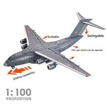 1:72/1:100 Escala Modelo de Avión Ensamblable, Ruedas Móviles, con Soportes de Misiles y Cabina Transparente, Imprescindible para Coleccionistas y Exhibición, Ideal para Entusiastas de la Aviación y Regalos - Multicolor - Ver 4