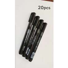 1-2mm Waterproof Permanent Marker Pen, Quick Drying Black Oil-Based Paint Marker, Non-Fading, Suitable For Paper, Ceramic, Glass, Wood, Metal, Fabric. Ideal For Painting, Writing, Graffiti, Marking. Essential Stationery For Back To School - Multicolor - View 18