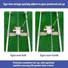 Golf Putting Trainer: Replaces 8 Most Used Golf Putting Aids - Premium Mastery System - Perfect Eyeline Accuracy Stroke Path Length and Arc. Precise Square Face Training. - Entrenador de golf Pur - Ver 5