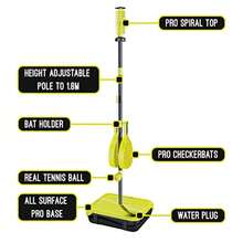 Swingball Pro All Surface Portable Pro Tether Tennis Set Ages 6+ - Tether Tenis Negro Amarillo - Ver 4