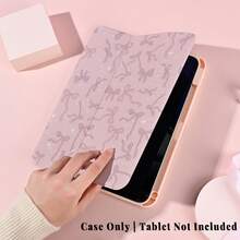 1pc Kawaii Pink Sparkle Bow Protective Cover With Pen Slot Multi-Angle Magnetic Stand Cover With Auto Sleep/Wake,Kawaii Tablet Case Compatible With Pro/Air/Compatible With Samsung Galaxy A9/S9/S7/S10+/Compatible With XIAOMI Pad/5/6/7 - Multicolor - View 6