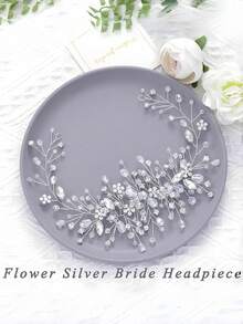 1pc Luxury Rhinestone Inlaid Alloy Bridal Headpiece, Royal Style Wedding Hair Accessory - Multicolor - View 6