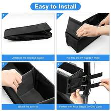 No-Drilling Required Golf Cart Front Inner Basket Dash Storage/Tray Organizer for EZGO TXT Club Car DS and Precedent  Drive/Drive2 Golf Cart Foldable and Durable Golf Cart Storage Basket - como en la foto - Ver 5