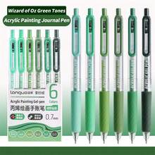 6pcs Professional Planner Pens Back To School Set, Acrylic 3D Layered + Ballpoint Smooth Writing, Bleed-Resistant, Compatible With Planner Tapes & Notebooks, Suitable For Student Creative Arts - Colorful Black Series - View 9