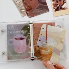 1个防水PP材质A8/M5迷你可替换内芯口袋收纳包，双面印花，可拆卸内芯，适用于笔记本，薄荷摩卡色，时尚设计 - 薄荷摩卡活頁袋 - 查看 11