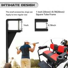 Golf Cart Armrest with Cup Holder for EZGO TXT Club Car DS Precedent and  Rear Seat Kit Upgrade Support Frame/No Need Drilling Arm Rest - Diamante negro - Ver 5