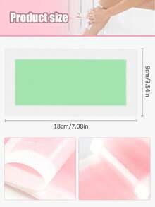 72/36/18片装绿色芦荟、玫瑰、柠檬、海蓝色脱毛蜡纸，身体脱毛蜡纸，简单温和的面部脱毛蜡纸套装，即用型面部眉毛、唇毛、胡须、脸颊脱毛小蜡纸 - 彩色 - 查看 7