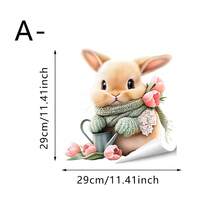 1/3pcs Cute Rabbit Window Clings, Romantic Valentine's Day & Easter Themed Stickers, Made Of Static Cling Vinyl Material, Double-Sided Design, Great For Living Room, Kitchen, Bathroom Spring Party Decor - Multicolor - View 12