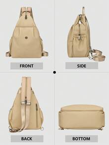 Zaino vintage antifurto in pelle PU da donna; Borsa multifunzionale di moda per uso quotidiano; Borsa da viaggio leggera con più tasche; Zaino minimalista di grande capacità adatto a studenti, infermiere, insegnanti, professionisti, viaggi, pendolarismo, shopping, ufficio, appuntamenti, escursioni, allenamento, lavoro, regalo di compleanno, regalo per le vacanze - Multicolore - Visualizzare 7