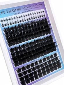 300D+200D+160D/60D+100D+60D 4款睫毛套装，包含下睫毛、尖刺睫毛和睫毛簇，246/182片装，俄罗斯睫毛嫁接套装，尖刺睫毛，3D浓密睫毛簇，60D/100D/160D/200D/300D下睫毛及尖刺睫毛簇，浓密单根睫毛簇嫁接，尖刺睫毛簇，DIY仙女/漫画风格睫毛 - D - 查看 10