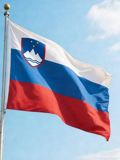 1pc Slovenia National Flag 90x150CM/3x5 Ft, Large Slovenia Country Flag Banner - Double-Sided Design, Suitable For Slovenia Flag Party Decoration, Football Party, Bar, Garden, Indoor/Outdoor Decoration, Holiday Celebration