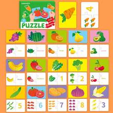 Juguetes educativos de emparejamiento | Emparejamiento de patrones, emparejamiento de palabras, emparejamiento de números, rompecabezas planos, tarjetas de aprendizaje para niños, libros de bolsillo, regalos multicolor de Año Nuevo, materiales de aprendizaje de inglés - Multicolor - Ver 13