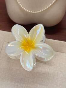 1件/3件/6件裝 花卉印花休閒款 ABS 塑料仿珍珠花朵髮夾，漸層漸變色，歐美時尚髮飾 - 彩色 - 查看 3