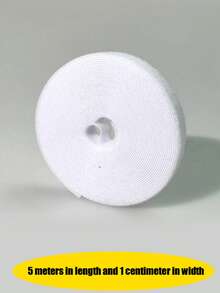 1 Roll Vine Shaping/Cable Management Reusable Hook And Loop Ties, Multi-Size Options, Strong , Suitable For Office, Home, Gardening, Reusable, Tidy & - White - View 13