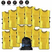 12 Solid-Color Pieces, Suitable For Scrimmages, Basketball Jerseys And Football Jerseys. They Can Be Used As Training Vests, Baseball Team Training Vests, And Are Also Applicable To Team Building For Sports Teams And Clubs / Soccer Bibs - Multicolor - View 3