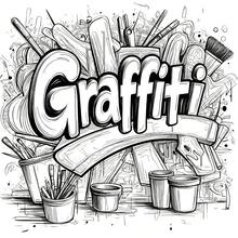 24 Seiten Malbuch für Erwachsene, Graffiti-Stil Straßenkunst - einseitige Malseiten, leuchtende Farben & elegante Designs, geeignet für Erwachsene, Jugendliche, Künstler - ideales Geschenk zu Weihnachten, Valentinstag, Muttertag - Graffiti-Schriften & Urban Art Aktivitäten, entspannen und Kreativität freisetzen, perfektes Geschenk inklusive Farben und Pinsel, heilende Kunsterfahrung - Doodle-Malbuch - Übersicht 7