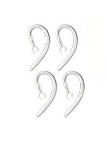 360° Rotatable Multi-Dimensional Adjustable Soft Silicone Universal Bluetooth Headphone Hook, Anti-Slip Sports Clip Replacement, Transparent - Multicolor - View 9