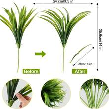 1 Stück künstliche grüne Graspflanze, geeignet für grüne Tischdekoration, Büro, Bauernhaus, Hochzeit, Küche Heimdekoration, Hochzeitsblumen Tischmitte, Frühlings- und Herbstdekoration, Wohnzimmer, Esszimmer, Schlafzimmer Vase Dekoration, Feiertags-Geburtstagsparty Accessoire, Outdoor Gartendekoration - Grün - Übersicht 3