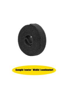 1卷藤蔓造型/电缆管理可重复使用魔术贴扎带，多种尺寸可选，结实耐用，适用于办公室、家庭、园艺，可重复使用，整洁有序。 - 黑色 - 查看 15