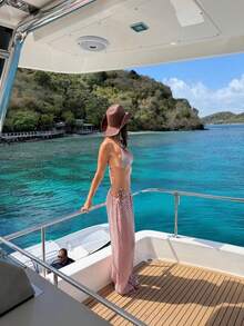 2026 Women's Beach Summer Swimsuit Set Random Print Spaghetti Strap Sexy Bikini , Summer Outfits,Elegant,Valentine's Day,Beach,Vacation,Carnival,Casual,Chic,Summer Outfits,Summer Holiday Outfits,Spring,Valentine Outfits For Women,Carnival. - 彩色 - 查看 3