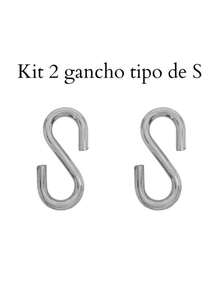 Gancho Tipo S Reforçado Rede Armador Balanço Cadeira Saco de Pancada Pilates - 2 Unidades - Visão 2