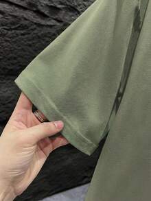 GRDR Men's Fashionable Printed Loose Short Sleeve T-Shirt | Exquisite Design | Summer Essential | Easy To Match | Showcase Your Style - Mint Green - View 6