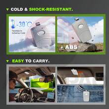 3-Way DIP Switch Door Opener, Multi-Way Garage Door Opener, Remote 300MHz, Easy To Install On Car Sun Visors. - Silver - View 3