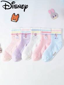 Disney 5 Pairs Children's Frozen Cartoon Socks Spring And Summer Girls' Socks Boys' Breathable Infant Socks Suitable For School/Home - Multicolor - View 5