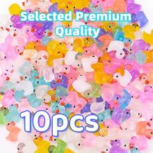 100pcs Mini Glowing Duck Colorful Resin Duck Glowing Micro Animal Figurines, Hidden Fillable Model, Suitable For Micro Landscape Aquarium Decor, Micro Toys, Home Decor, Best Gift (Random Color) - Multicolor - View 13