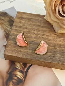 Hoa tai tròn bất đối xứng mạ vàng bằng thép không gỉ tráng men, kiểu dáng độc đáo, cá tính, họa tiết giọt dầu nhiều màu sắc, thích hợp cho phái nữ mùa hè, đi biển, nghỉ mát, phụ kiện bikini, trang phục quyến rũ, phụ kiện váy cưới - Trang sức đa năng, hoàn hảo để đeo khi bơi lội, tắm biển, tập thể dục, tuyệt vời cho Ngày Valentine, sinh nhật, Ngày của Mẹ và những kỳ nghỉ bất ngờ. - Nhiều màu - Xem 7