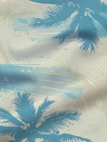 男士圆领椰叶印花休闲百搭日常短袖T恤 - 彩色 - 查看 3