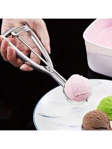 1PC Premium Stainless Steel Ice Cream Scoop Template Meal Prep Digging Serving Kitchen Tool Valentines Gift Toy Gift - Multicolor - View 9