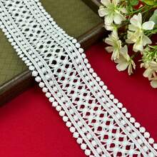 Dây ren đối xứng 15 thước Anh, rộng 3,15 inch, phụ kiện may vá thủ công dùng cho váy cưới, rèm cửa, trang trí quần áo, có các tùy chọn 15/10/5/3/1 thước Anh, chất liệu ren DIY phổ biến. - Nhiều màu - Xem 10