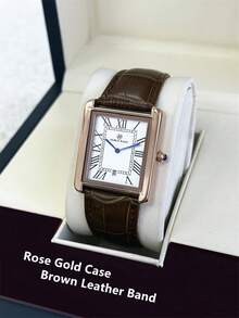 Đồng hồ nam Pablo Raez 1 chiếc, thiết kế sang trọng, hình chữ nhật, bằng thép không gỉ, kiểu dáng cổ điển, màu bạc, chống oxy hóa, dây đeo bằng sợi nhỏ màu đen, mạ IPS, thiết kế thời trang, phụ kiện mùa hè cho nam giới, chống nước 50m, đính đá. - Mặt số tỷ lệ La Mã - Xem 16