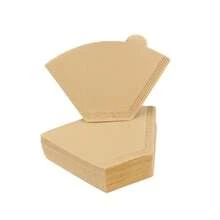 100 Count Cone Coffee Filters Unbleached Cone Filters Disposable Natural Paper Filter Compatible With Pour Over And Drip Coffee Maker Brown - 如圖所示 - 查看 1