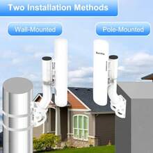 Transmisión inalámbrica de largo alcance de Internet IP65 impermeable de punto a punto para enrutador Starlink Gen 3 extensor WiFi Starlink 5.8 GHz 3 KM 1000 Mbps con antena de alta ganancia de 18 - como en la foto - Ver 8