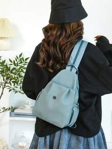 Zaino vintage antifurto in pelle PU da donna; Borsa multifunzionale di moda per uso quotidiano; Borsa da viaggio leggera con più tasche; Zaino minimalista di grande capacità adatto a studenti, infermiere, insegnanti, professionisti, viaggi, pendolarismo, shopping, ufficio, appuntamenti, escursioni, allenamento, lavoro, regalo di compleanno, regalo per le vacanze - Multicolore - Visualizzare 10