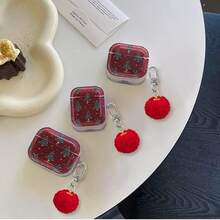 圣诞树图案保护壳，兼容苹果无线充电盒，防刮防摔 - 無色 - 查看 2