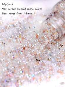 Serie azul Edición limitada de la atmósfera Estilo Ins Cuentas de arroz de vidrio Cuentas dispersas Pulsera y collar hechos a mano DIY a juego - Multicolor - Ver 29