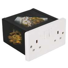 Double Plug Socket Storage Box Wall  Metal Secret Security Hidden Stash - C - View 4