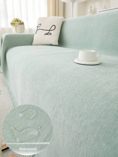 1 pieza Funda de sofá impermeable de unicolor para mascotas, funda antiarañazos para sofá, protector de sofá para todas las estaciones, toalla de cubierta de muebles para dormitorio, oficina, sala de estar, decoración del hogar